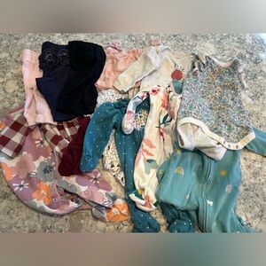Newborn/0-3 months Baby Girl clothing package - (Gap, carters, old navy, target)